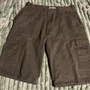 Green cargo shorts